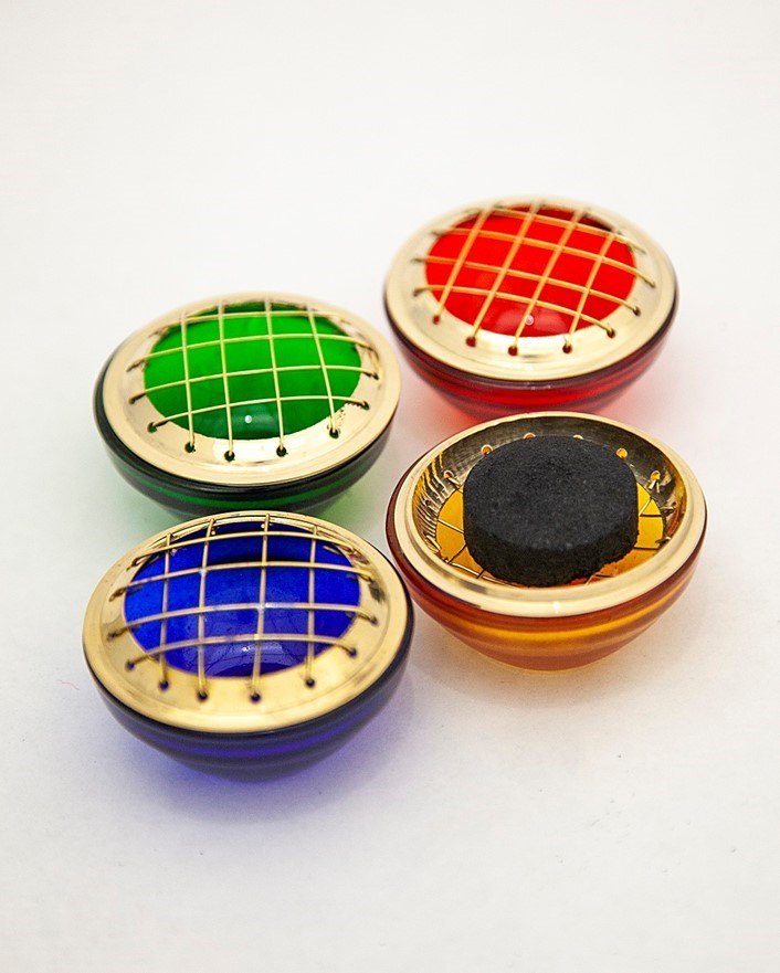 India Arts Colored Glass Incense Burners BB039