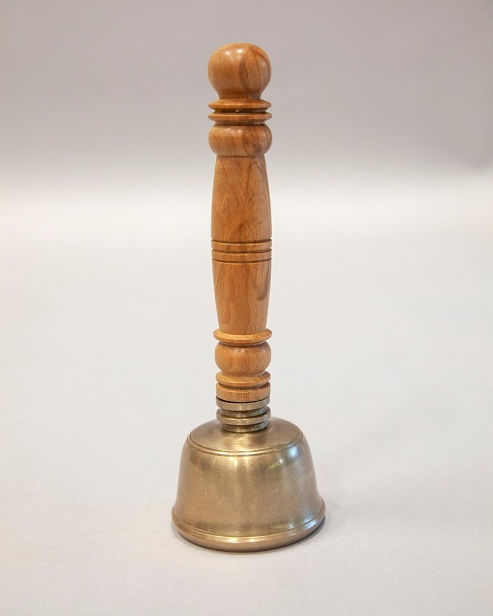 India Arts 7.5 Inch Seven Metal Bell W/ Wooden Handle BL103