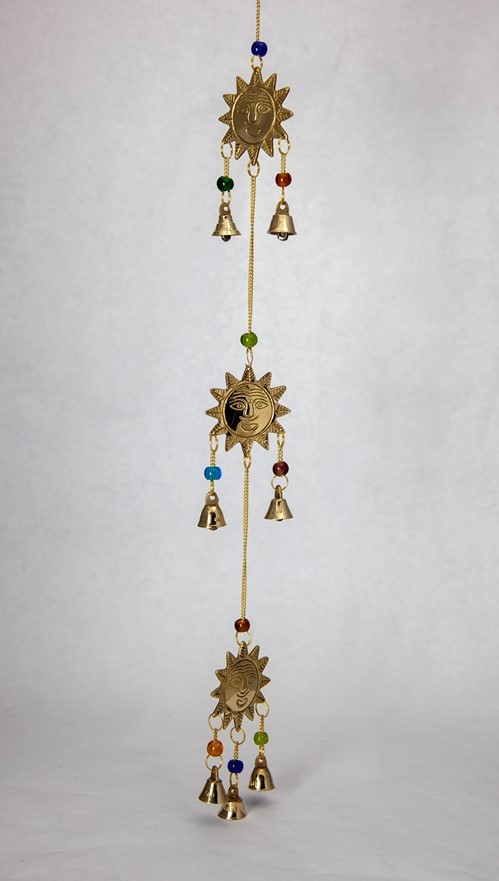 Triple Sun Chime W/ Beads & Bells BS051