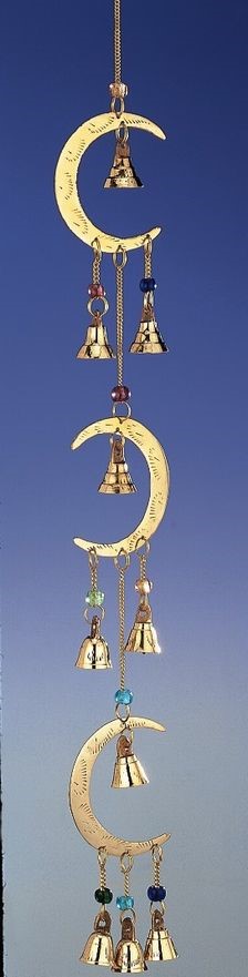 Triple Moon Wind Chime W/ Beads BS052