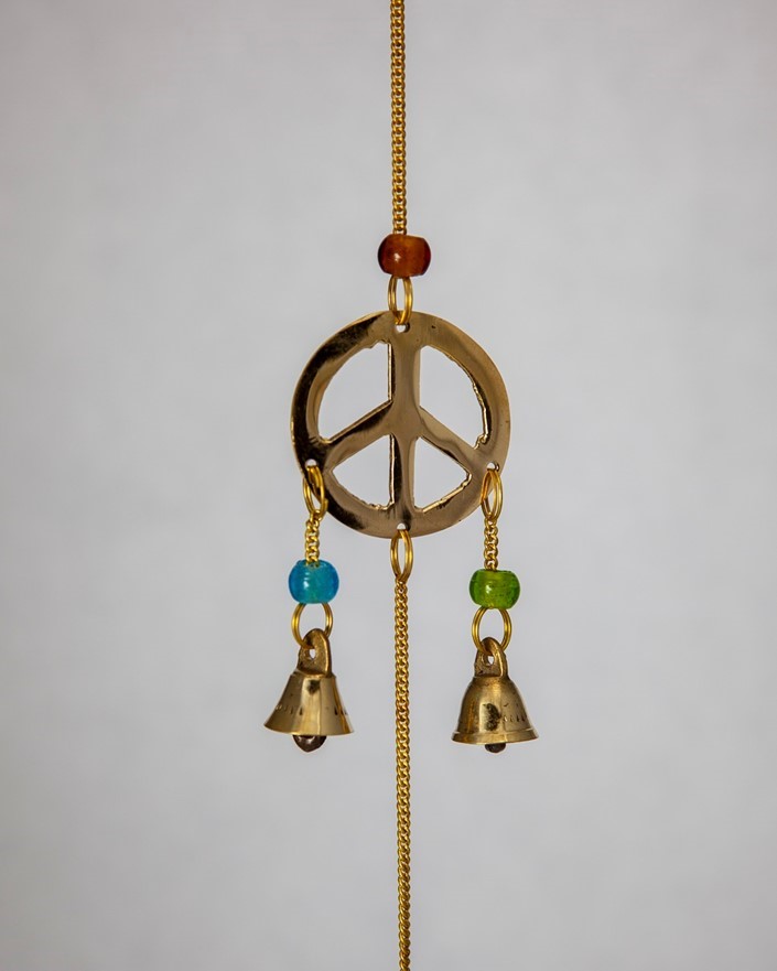 Triple Peace Wind Chime W/ Beads BS054