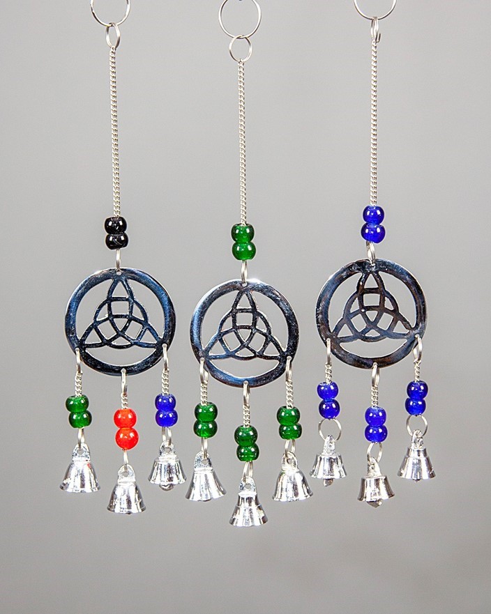 Brass Celtic Chime W/Bells & Beads BS331