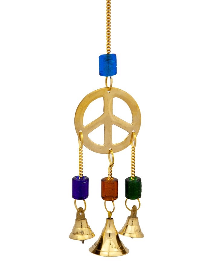 Brass Peace Chime W/ Beads & Bells BS368