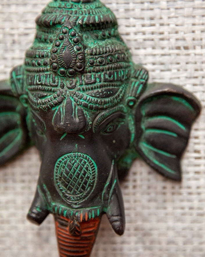 Aluminum Ganesha Face Wall Hanging BW737