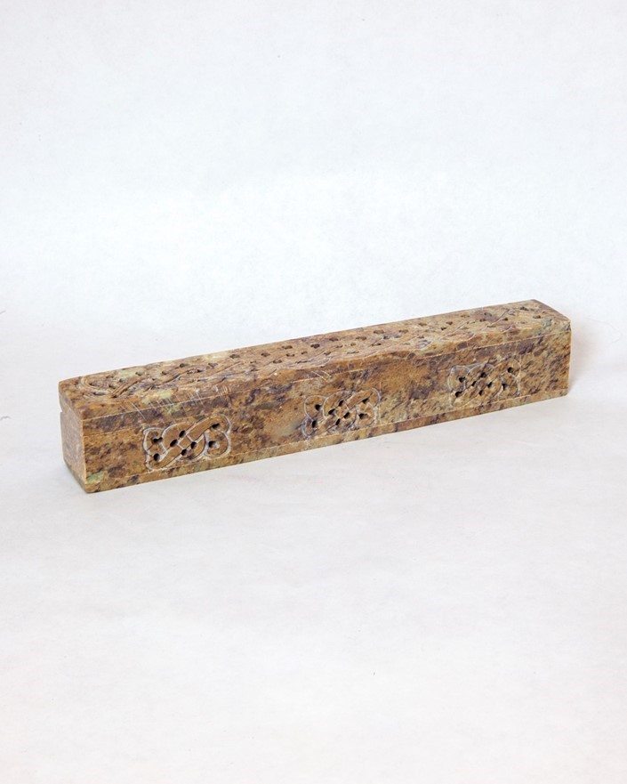 India Arts Celtic Soapstone Incense Burner Box JL832