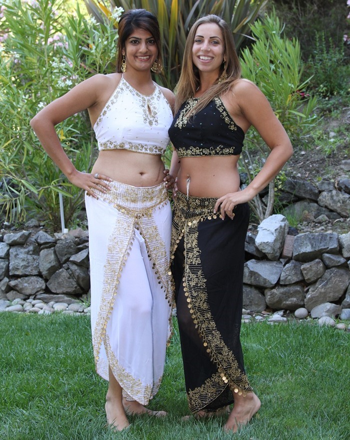Chiffon Harem Pants With Coins & Sequins SP434