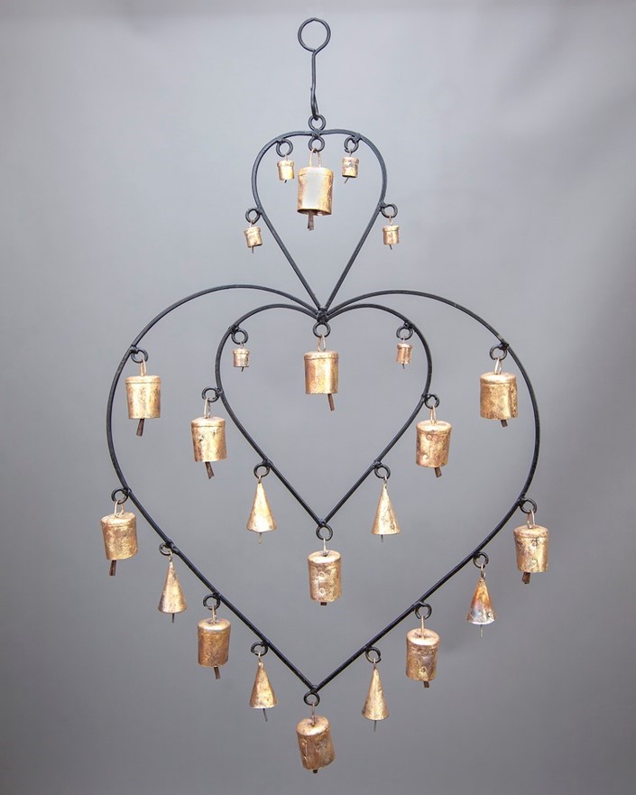 Double Heart Chime W/ 24 Bells TS425