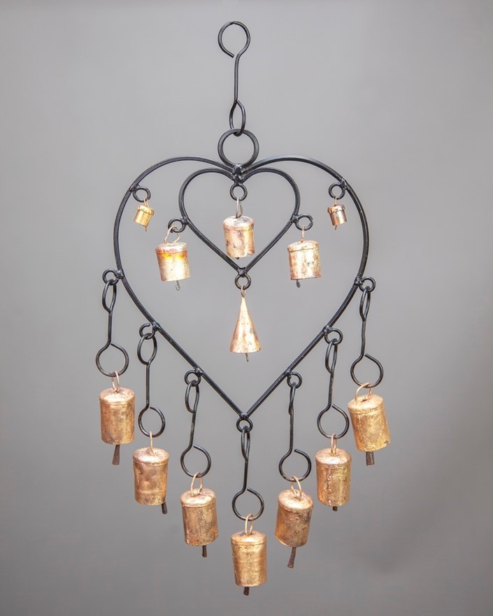Double Heart Chime W/ 13 Bells TS506