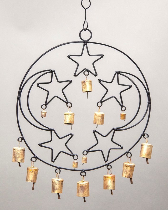 Moon & Stars Chime W/ 12 Bells TS767
