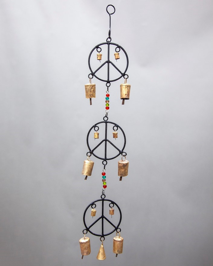 Triple Peace Wind Chime With Beads TS771