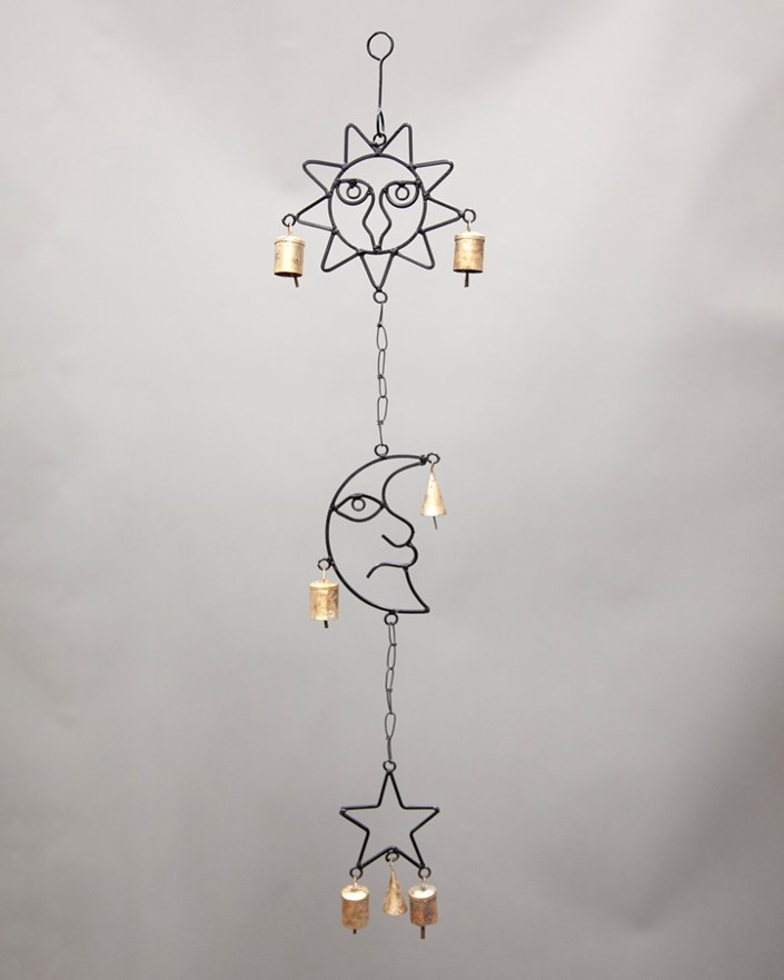Sun/Moon/Star Chime W/ Glass TS810