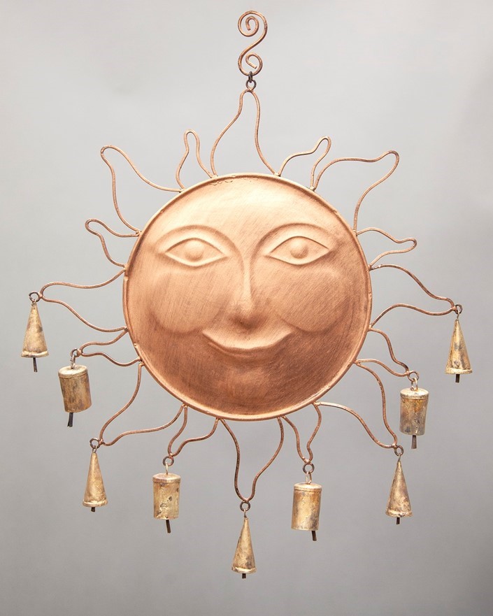 Iron Sun Wind Chime W/9 Bells TS870