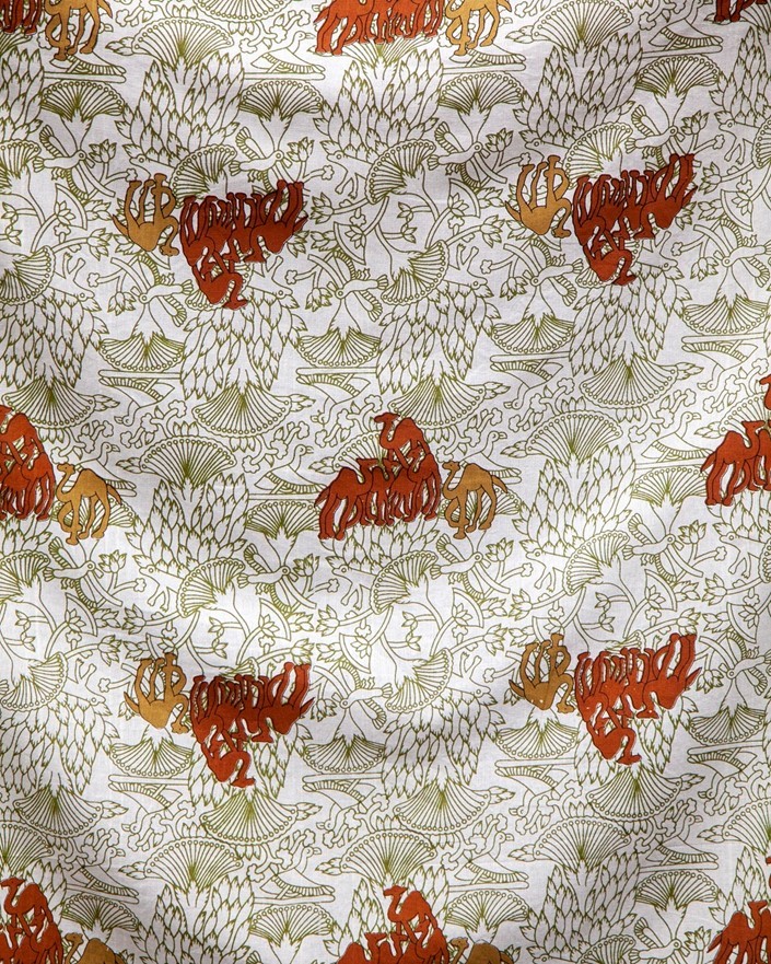 India Arts Cotton Camel Tapestry On White 065-02