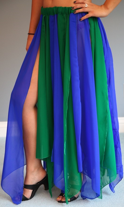 Multi Color Panel Skirt SP465