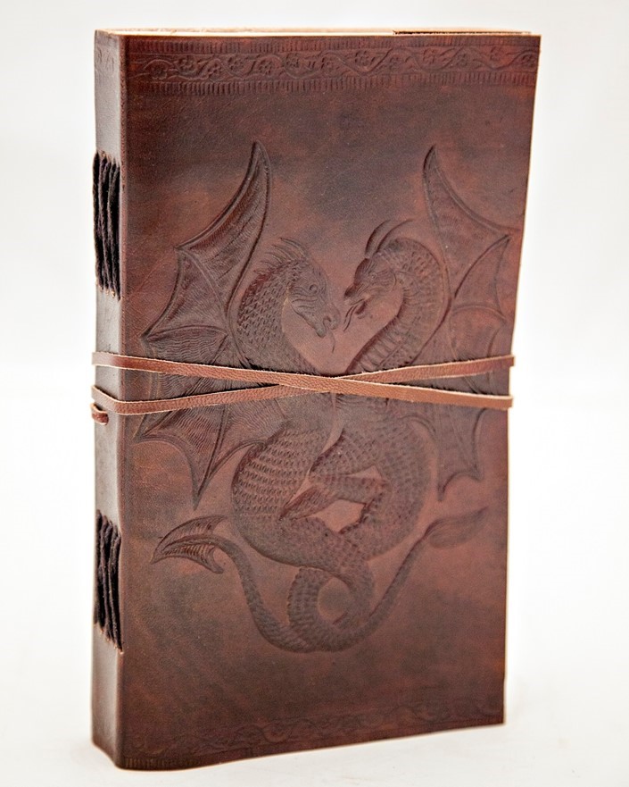 India Arts Leather Twin Dragon Journal PM170-04