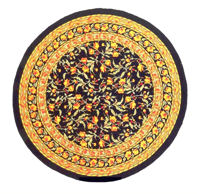 India Arts Round Cotton French Floral Tablecloth TC109-04
