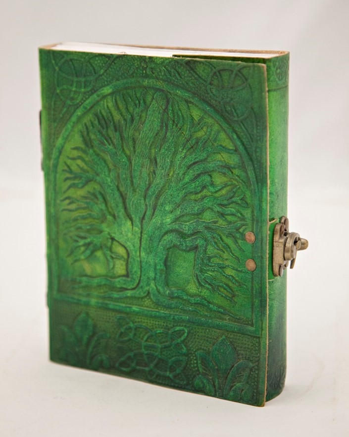 India Arts Green Tree Of Life Journal W/ Latch PM172-03