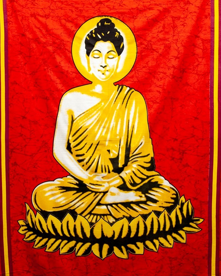India Arts Batik Buddha Cotton Tapestry 369-01