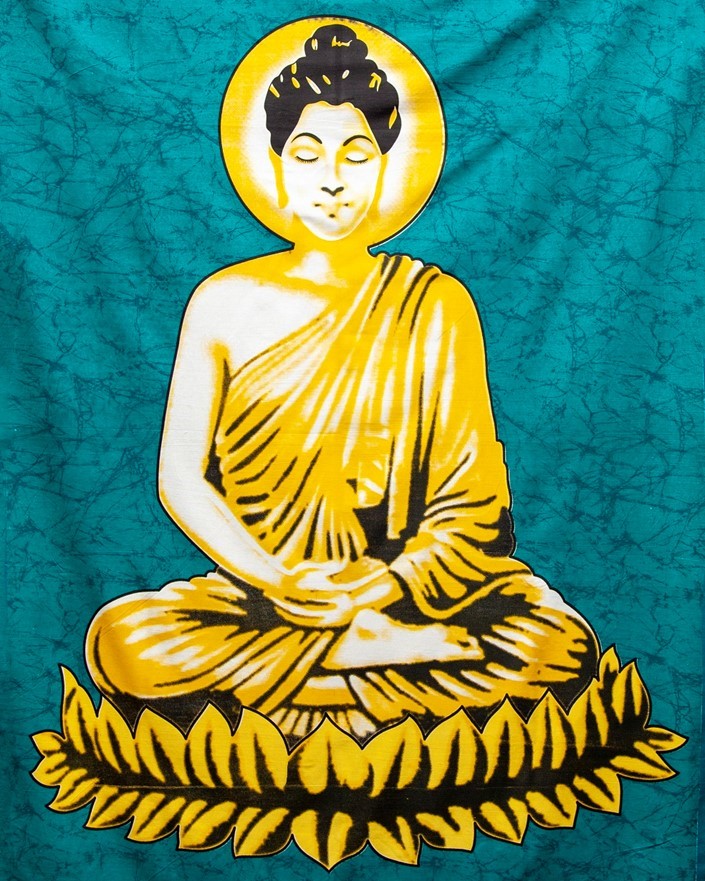 India Arts Batik Buddha Cotton Tapestry 369-02
