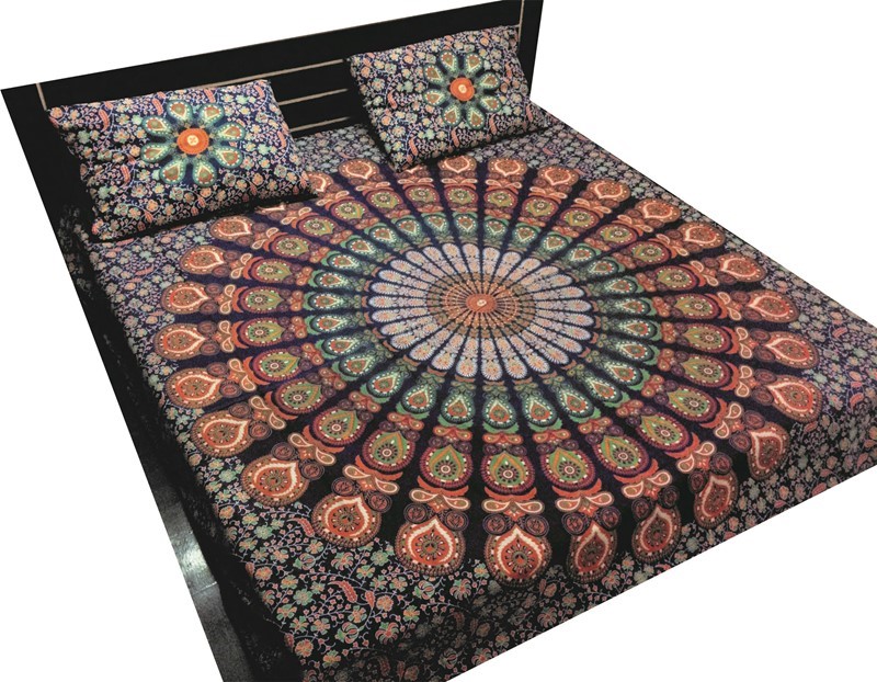 India Arts Cotton Sanganeer Tapestry<br>(King Size Only) 050-03