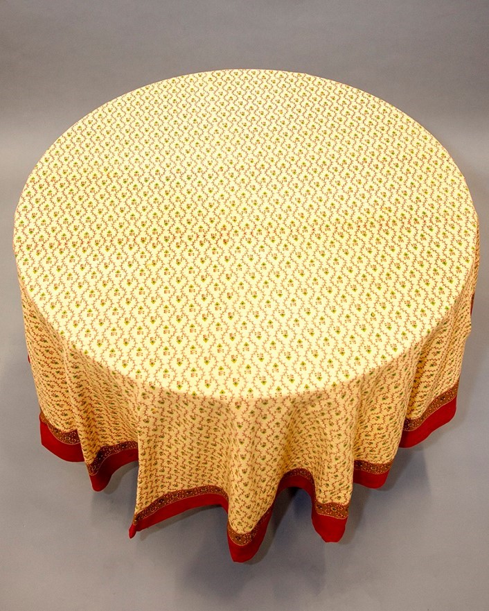 India Arts Round Cotton Buti Tablecloth TC390-01