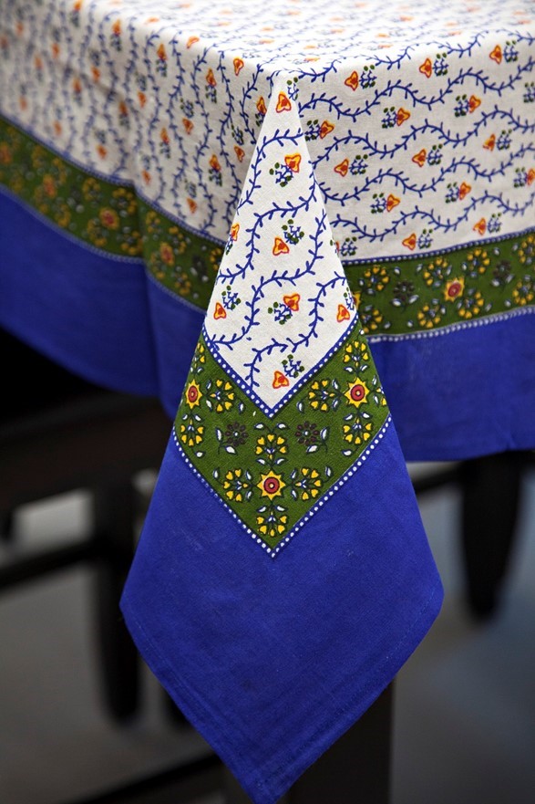 India Arts Square Tablecloth With Buti Design TC391-02