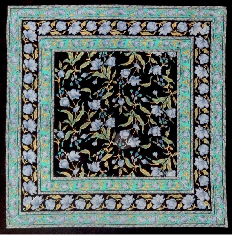 India Arts Square French Floral Tablecloth TC391-03