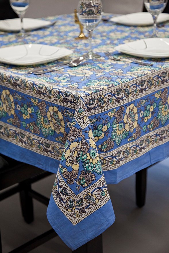 India Arts Square French Floral Tablecloth TC397-05