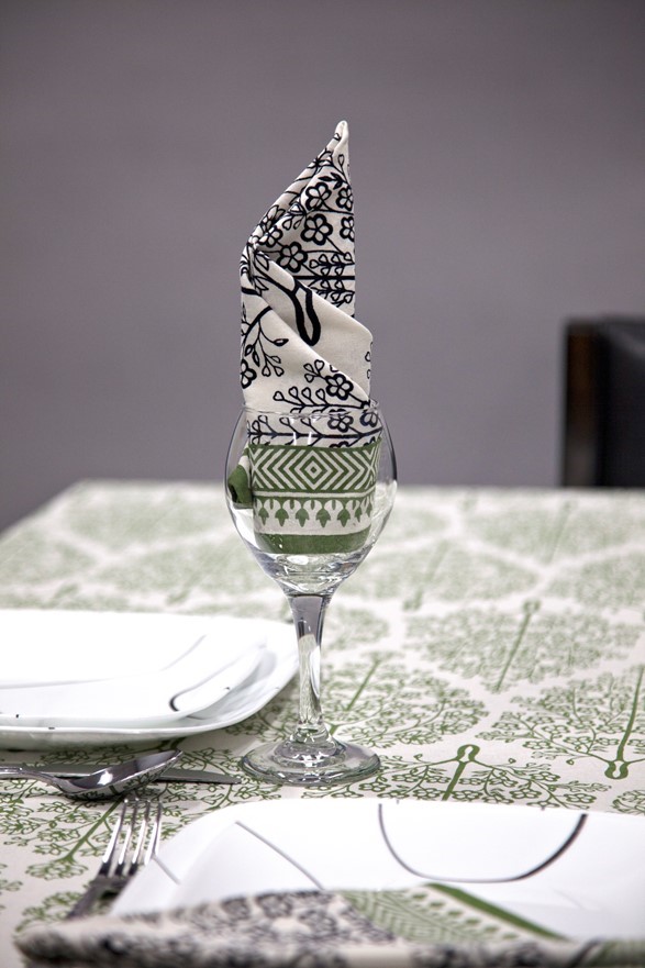 India Arts Floral Tree Cotton Napkin TN397-08