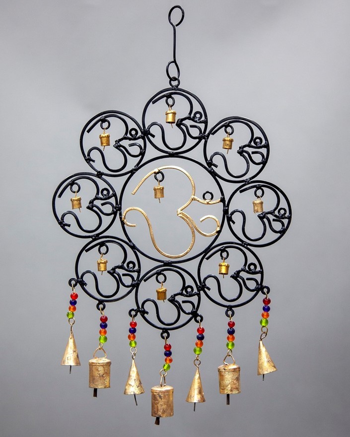 Om Wind Chime W/ Glass Beads TS798