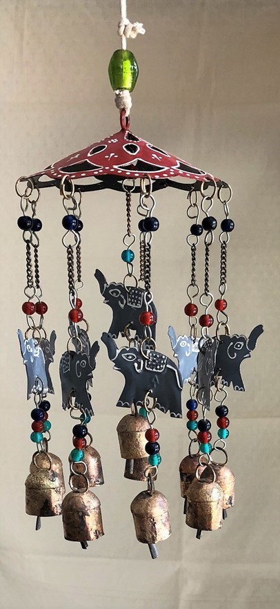 Elephant Carousel Chime W/ Beads TS800