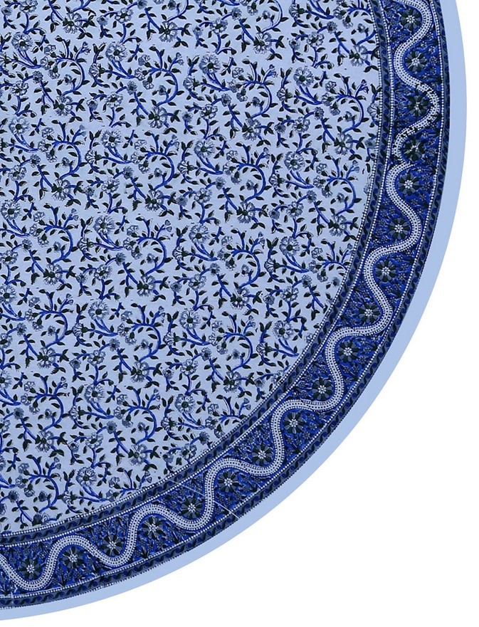India Arts Handblocked Floral Round Tablecloth TC403-03