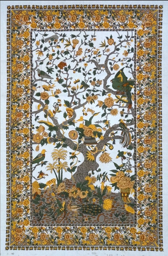 India Arts Vertical Tree Of Life Cotton Tapestry 440-01