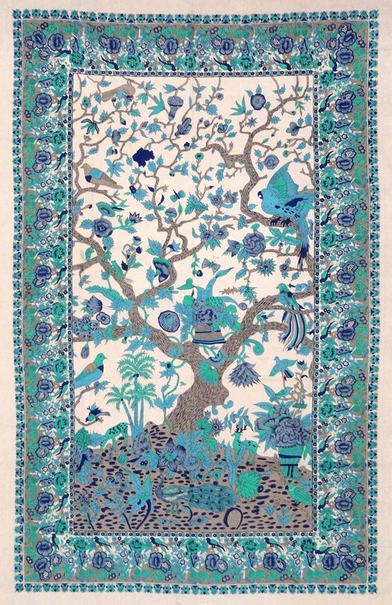 India Arts Vertical Tree Of Life Cotton Tapestry 440-03