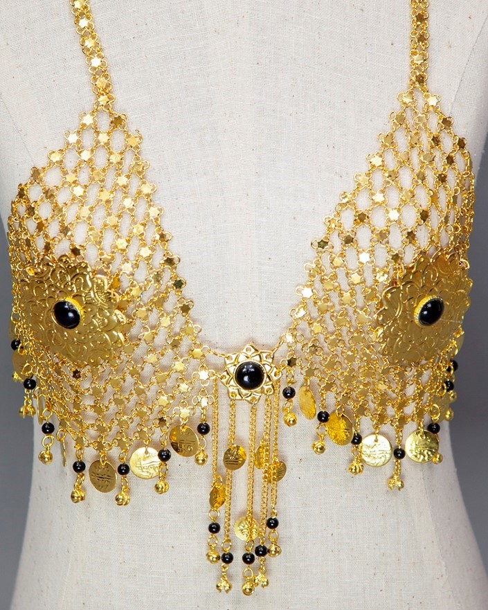 Coin Bra With Black Stones JM313