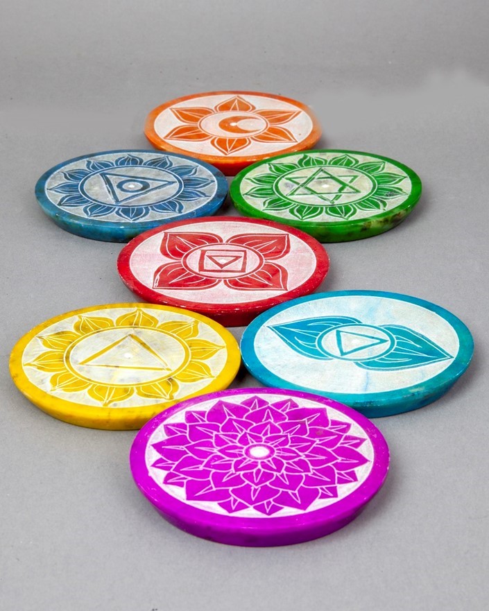 7 Chakra Incense Burner Plates JL952
