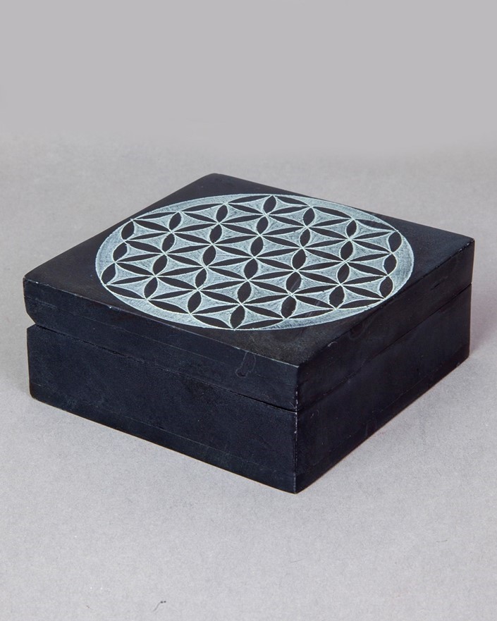 India Arts Soapstone Flower Of Life Box JL959