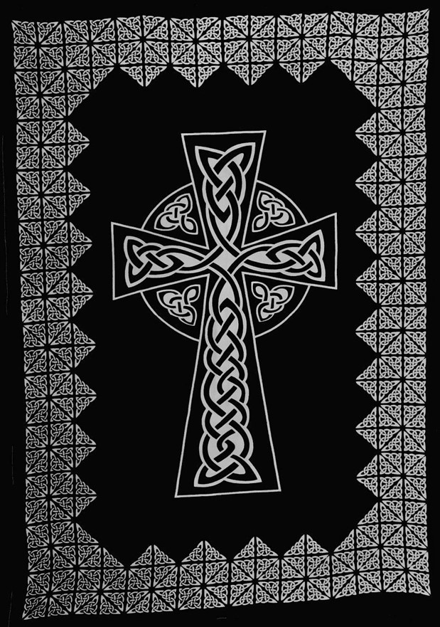 Heavy Celtic Cross Tapestry 074-01