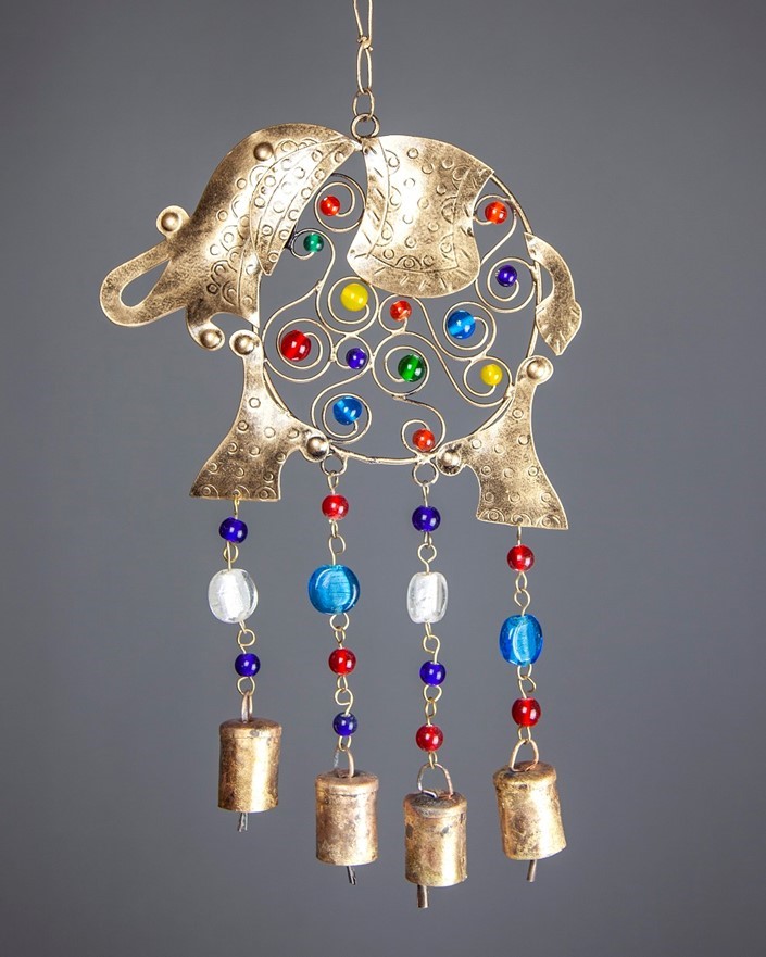 Beaded Elephant Wind Chime TS825
