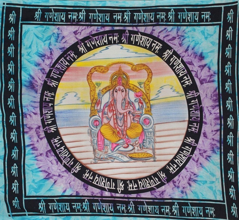 Tie Dye Ganesha Tapestry<br>(Double Size Only) 121-03