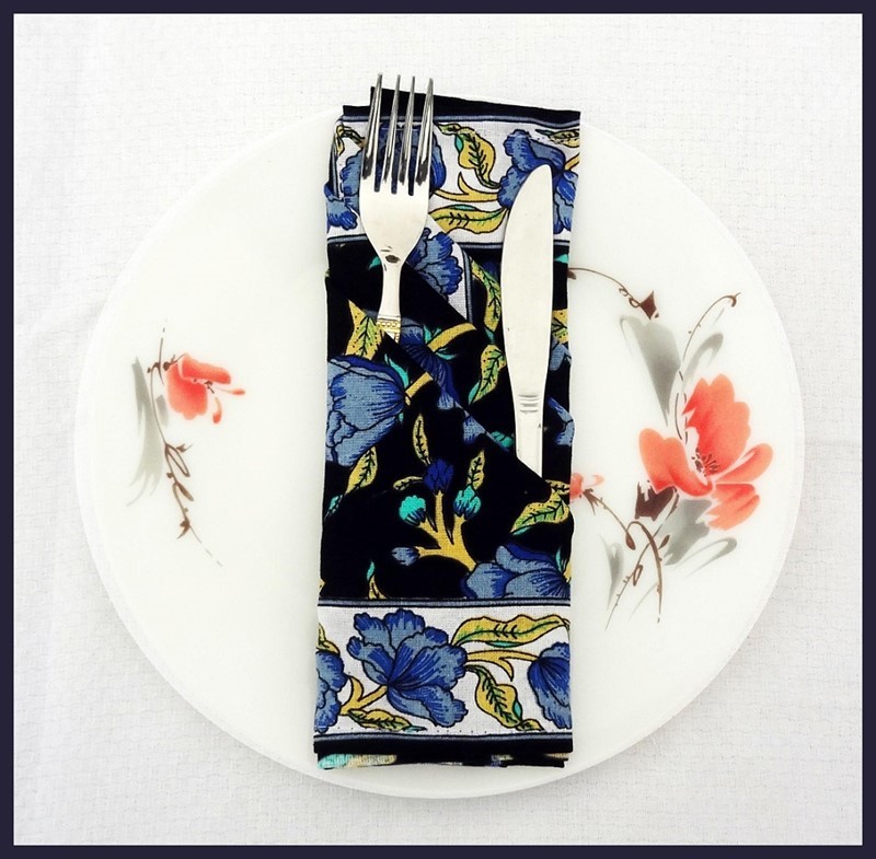 India Arts French Floral Cotton Napkin TN109-03