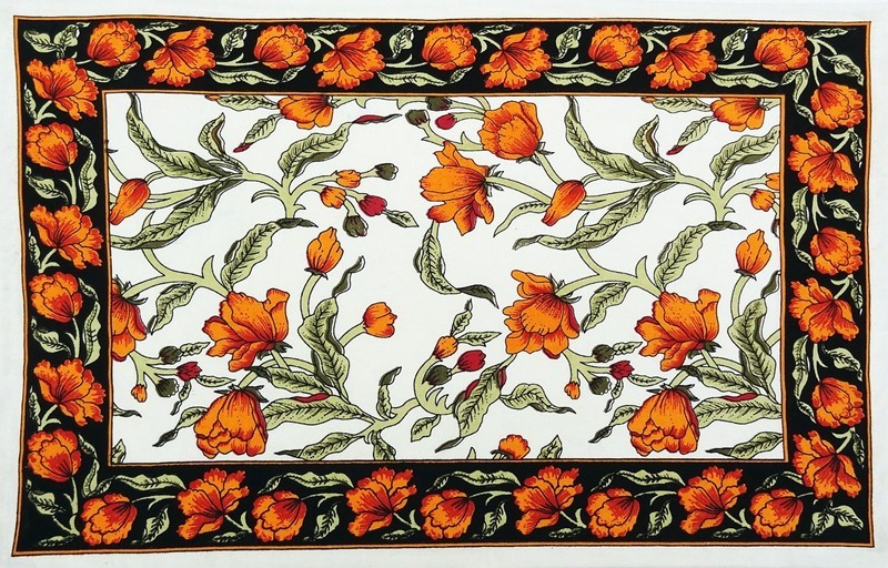 India Arts French Floral Cotton Place Mat TM109-01