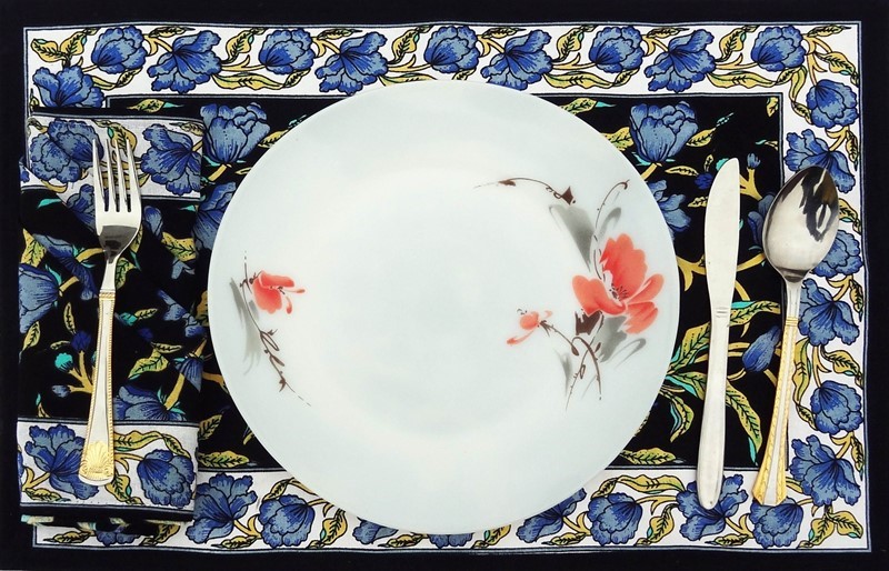 India Arts French Floral Cotton Place Mat TM109-03