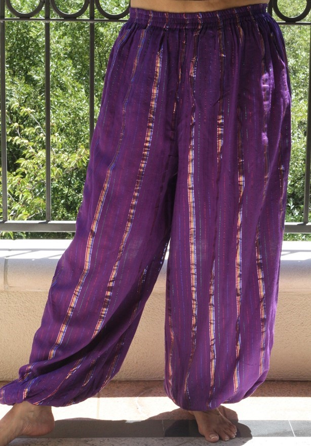 Harem Pants With Lurex Stripes SC221