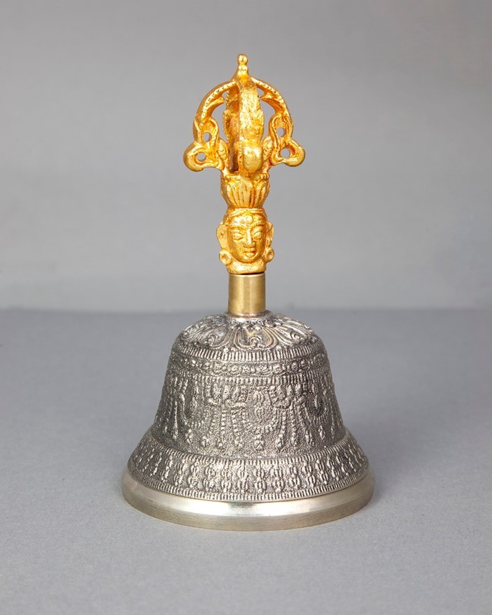 5 Inch Two Tone Seven Metal Handle Bell BL083