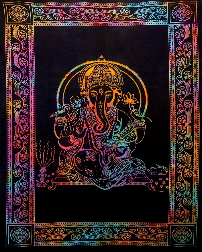 Tie Dye Ganesh Tapestry SW121-02