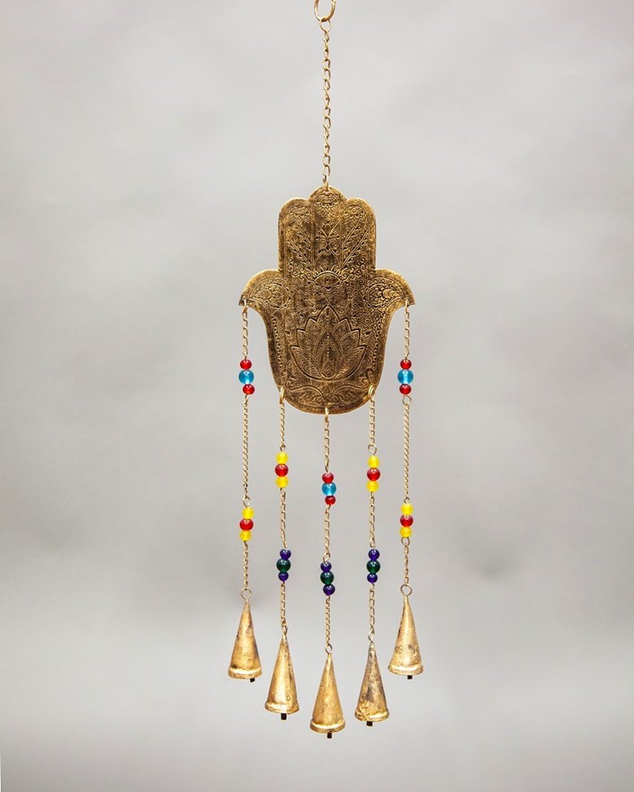 Hand Of Fatima Windchime W/ Bells TS814