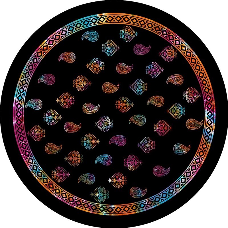 Round Paisley Overprint Tablecloth TC386-04