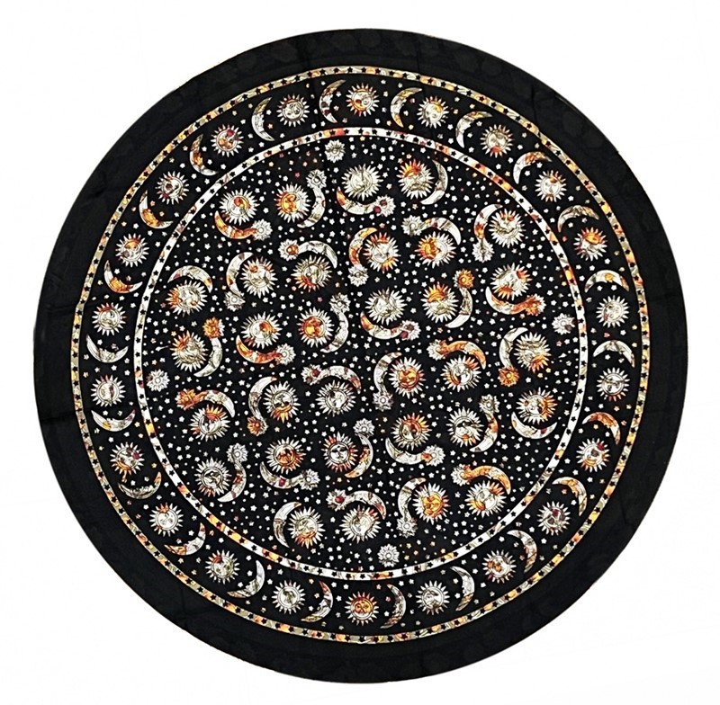 Round Paisley Overprint Tablecloth TC386-05