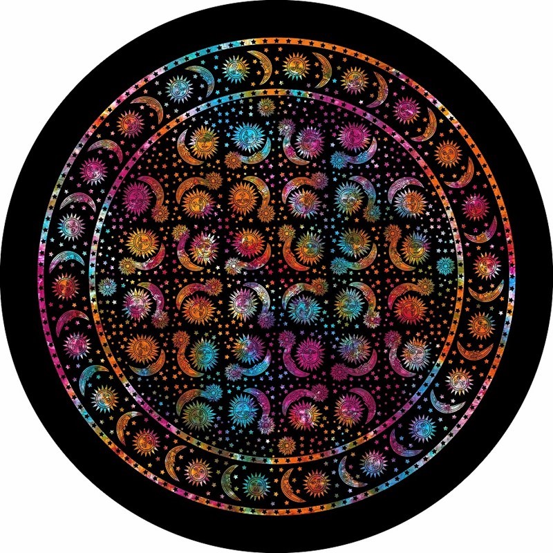 Round Celestial Overprint Tablecloth TC386-06